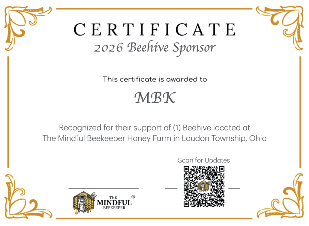 Beehive sponsorship northwest ohio mindful beekeeper